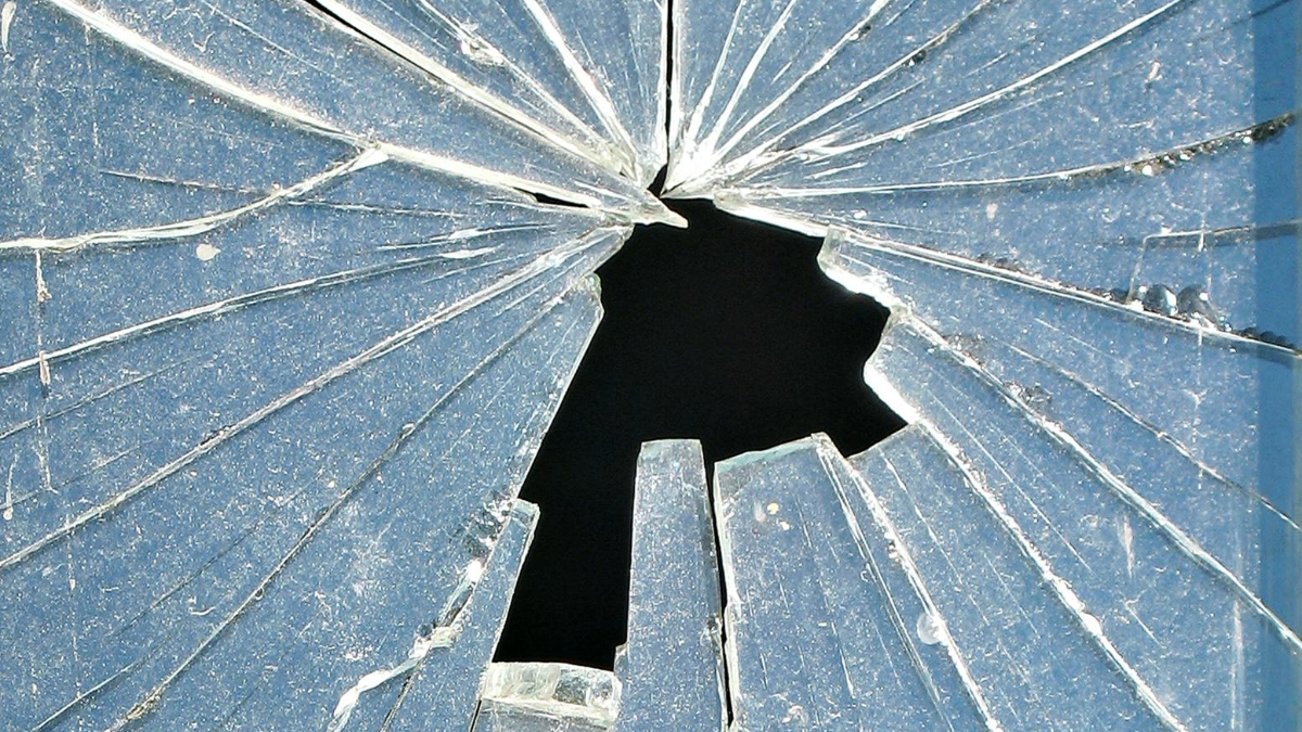 Broken Window at a busines